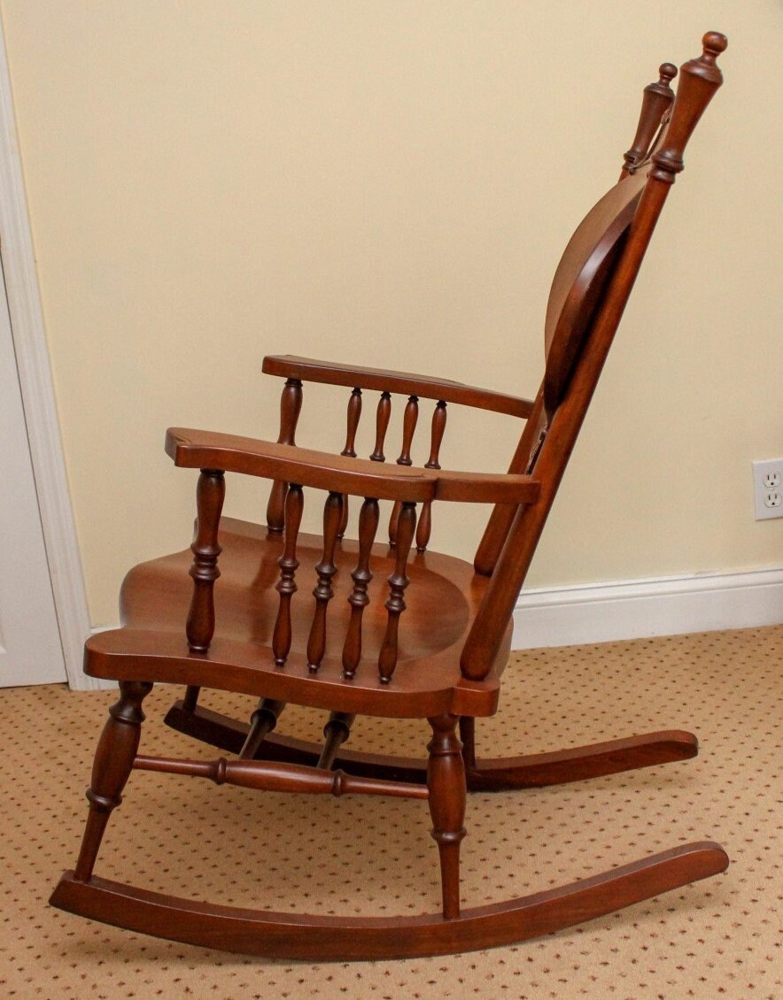 Astonishingly Beautiful Antique Carved Wood Rocking Chair With Etsy