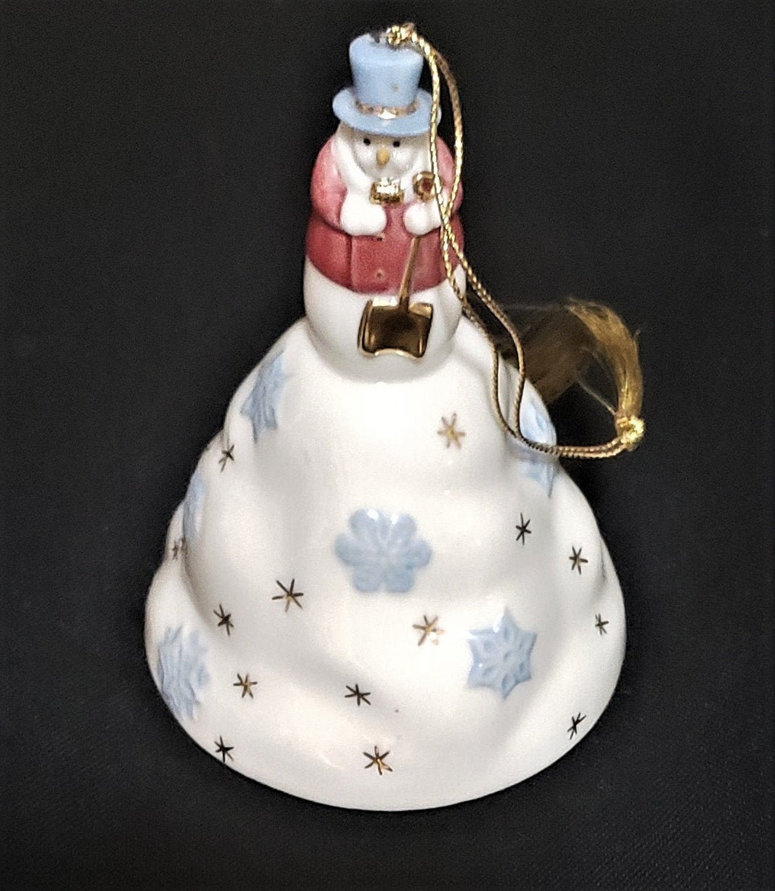 Lenox Christmas Snowman Bell Ornament Etsy