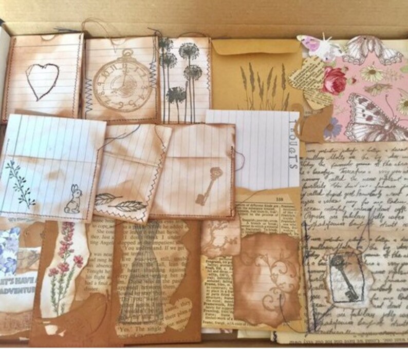 Ephemera Junk journal ephemera kit handmade ephemera Etsy