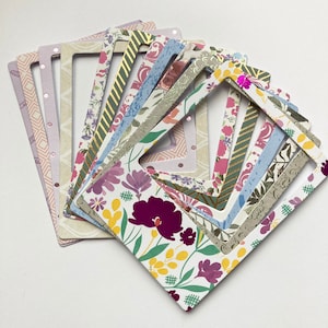 Découpes, cadres Polaroid, cadres en papier/cartes découpés, Polaroid en papier, fournitures pour journaux indésirables, scrapbooking.