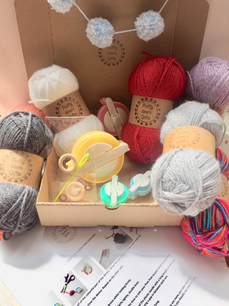 Pom pom maker kit pom pom garland maker kit craft kit.