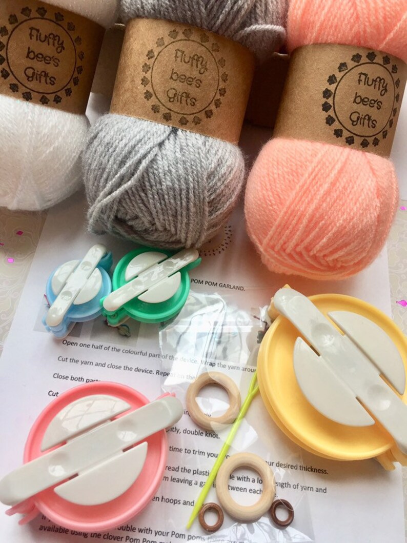 Pom pom maker kit pom pom garland maker kit craft kit.