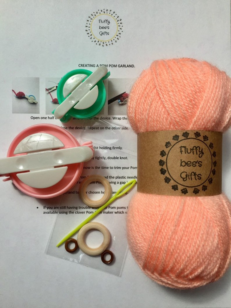 Pom pom maker kit pom pom garland maker kit craft kit.