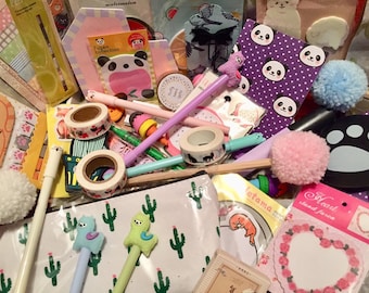 mysteriedoos, kawaii schattig briefpapier mysteriedoos, briefpapier verrassingsmysterie, briefpapierset, mysteriedoos briefpapier