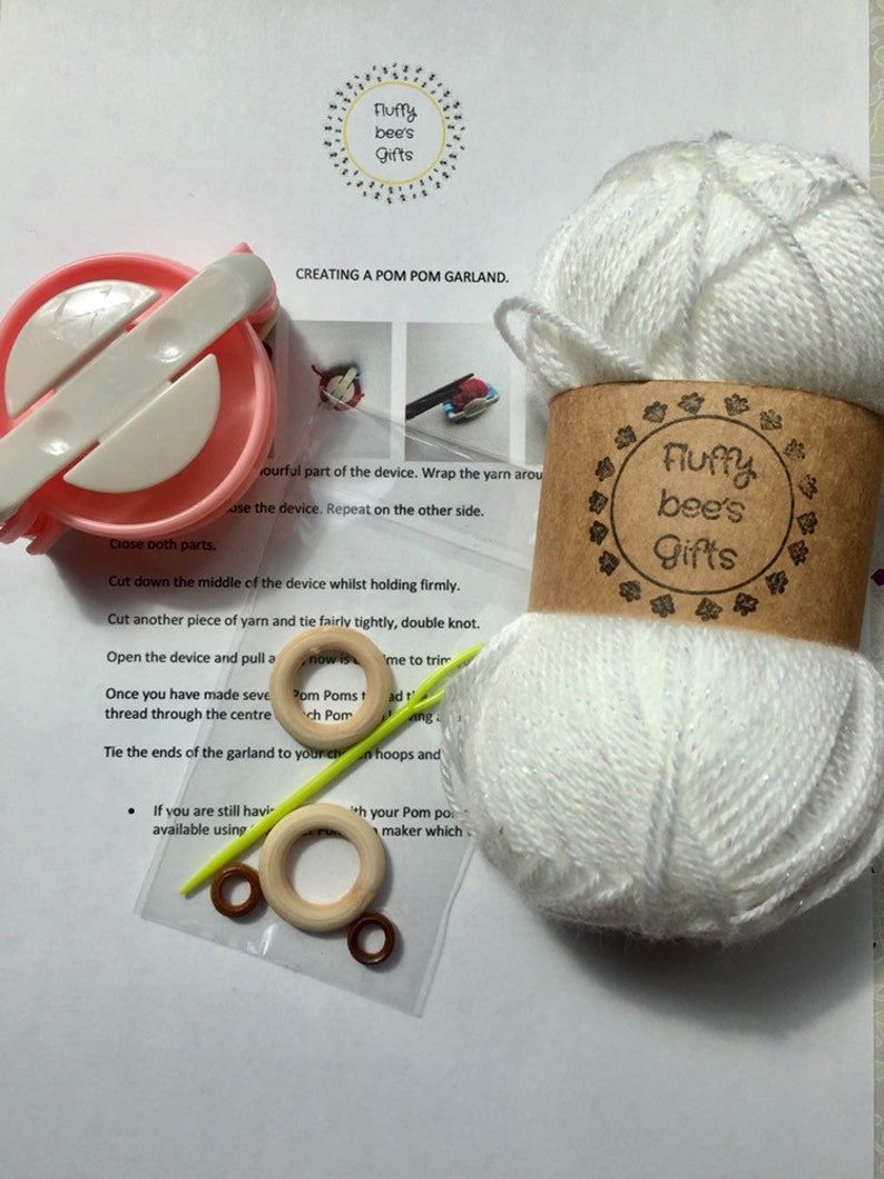Pom pom maker kit pom pom garland maker kit craft kit.