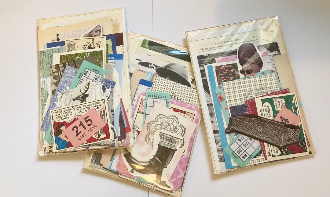 50 Piece Vintage Book Pages and Ephemera Pack. Junk Journal Ephemera ...