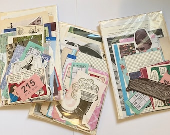 50-delige vintage boekpagina's en ephemera-pakket. Tijdelijke ongewenste dagboeken, kortstondige scrapbooking, pakket tijdelijk, collagekits, papieren verpakkingen,