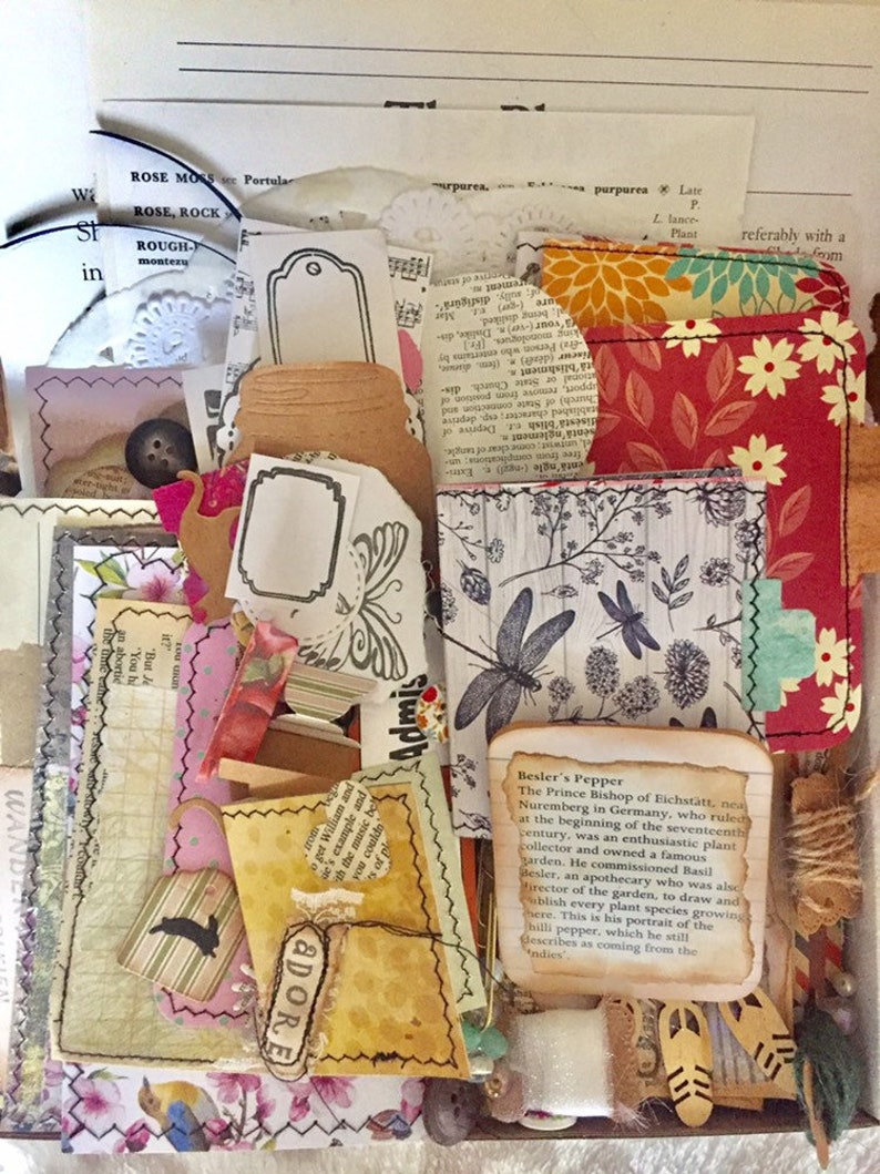 Ephemera Junk journal ephemera kit handmade ephemera Etsy