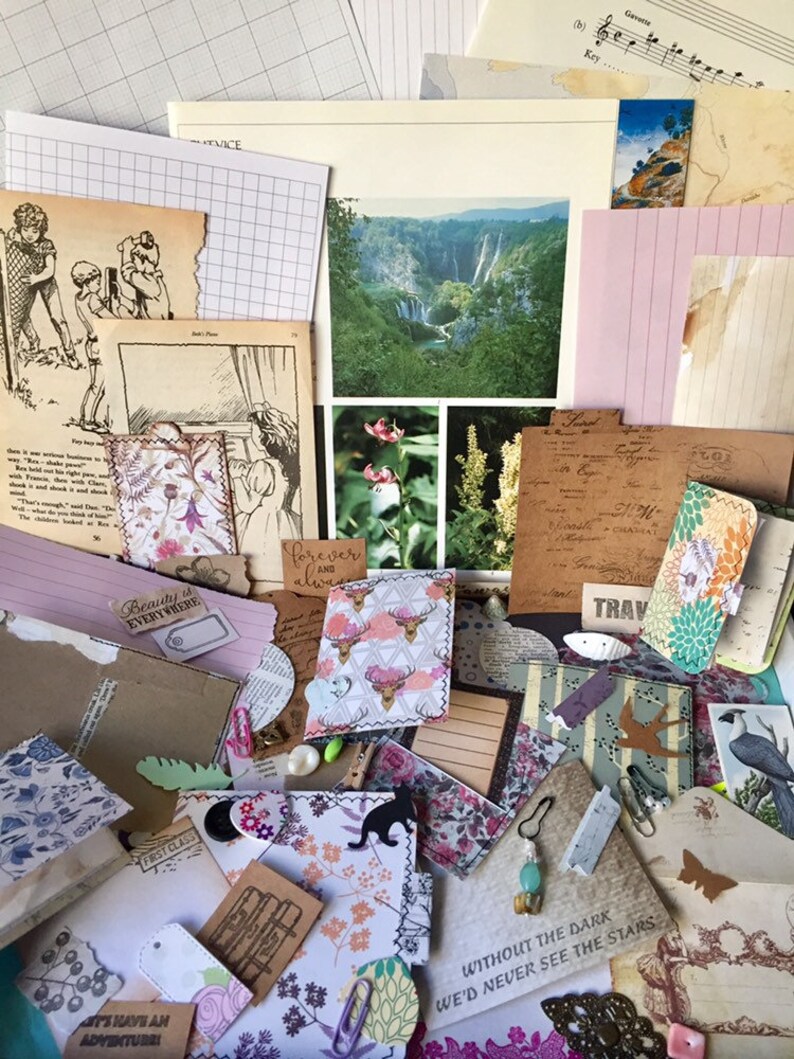 Ephemera Junk journal ephemera kit handmade ephemera Etsy
