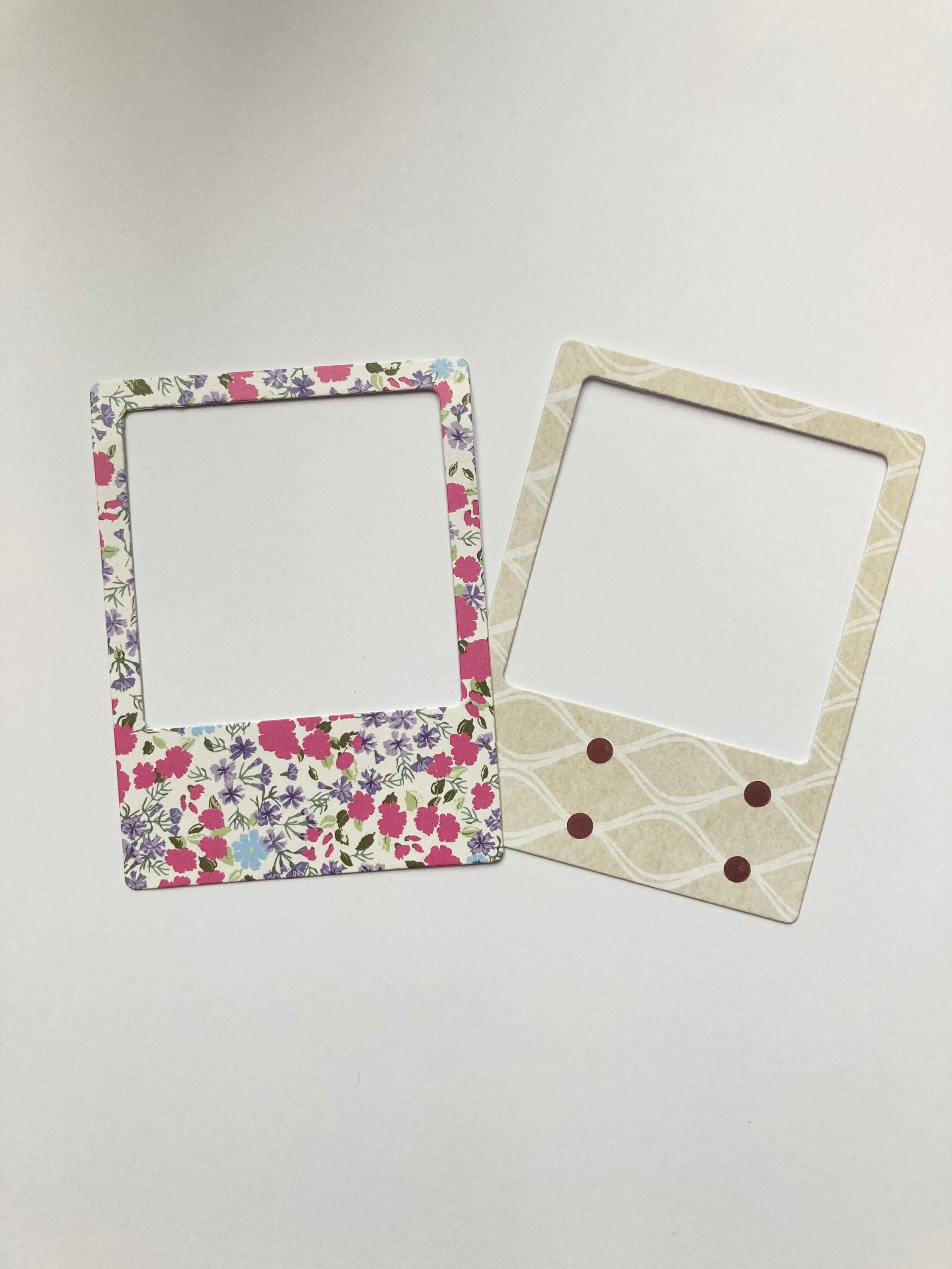 Polaroid frames die cut paper/card frames paper Polaroids Etsy