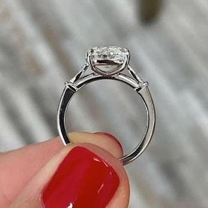 4 CT Elongated Cushion Cut Moissanite Engagement Ring 14K Gold Wedding Ring For Women Anniversary Gift For Her Promise Ring Solitaire Ring