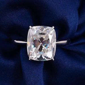 3 CT Elongated Cushion Cut Moissanite Engagement Ring 14K Gold Wedding Ring For Women Anniversary Gift For Her Promise Ring Solitaire Ring
