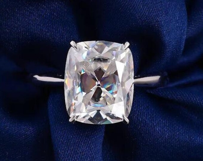 3 CT Elongated Cushion Cut Moissanite Engagement Ring 14K Gold Wedding Ring For Women Anniversary Gift For Her Promise Ring Solitaire Ring