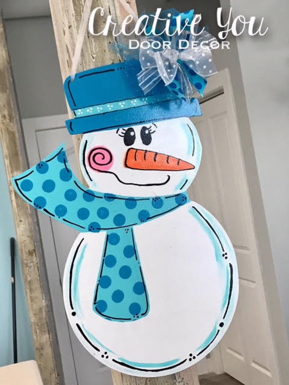 Cute Snowman Door Hanger Home Décor Home & Living Wreaths & Door ...