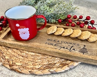 Milk and Cookies for Santa Tray & Mug Set | Christmas Eve Gift
