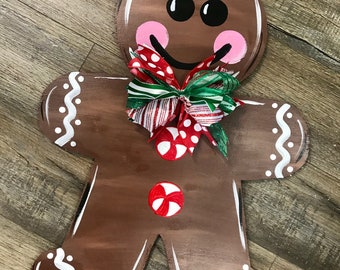 Gingerbread Man - Holiday Decor  - Door Hanger