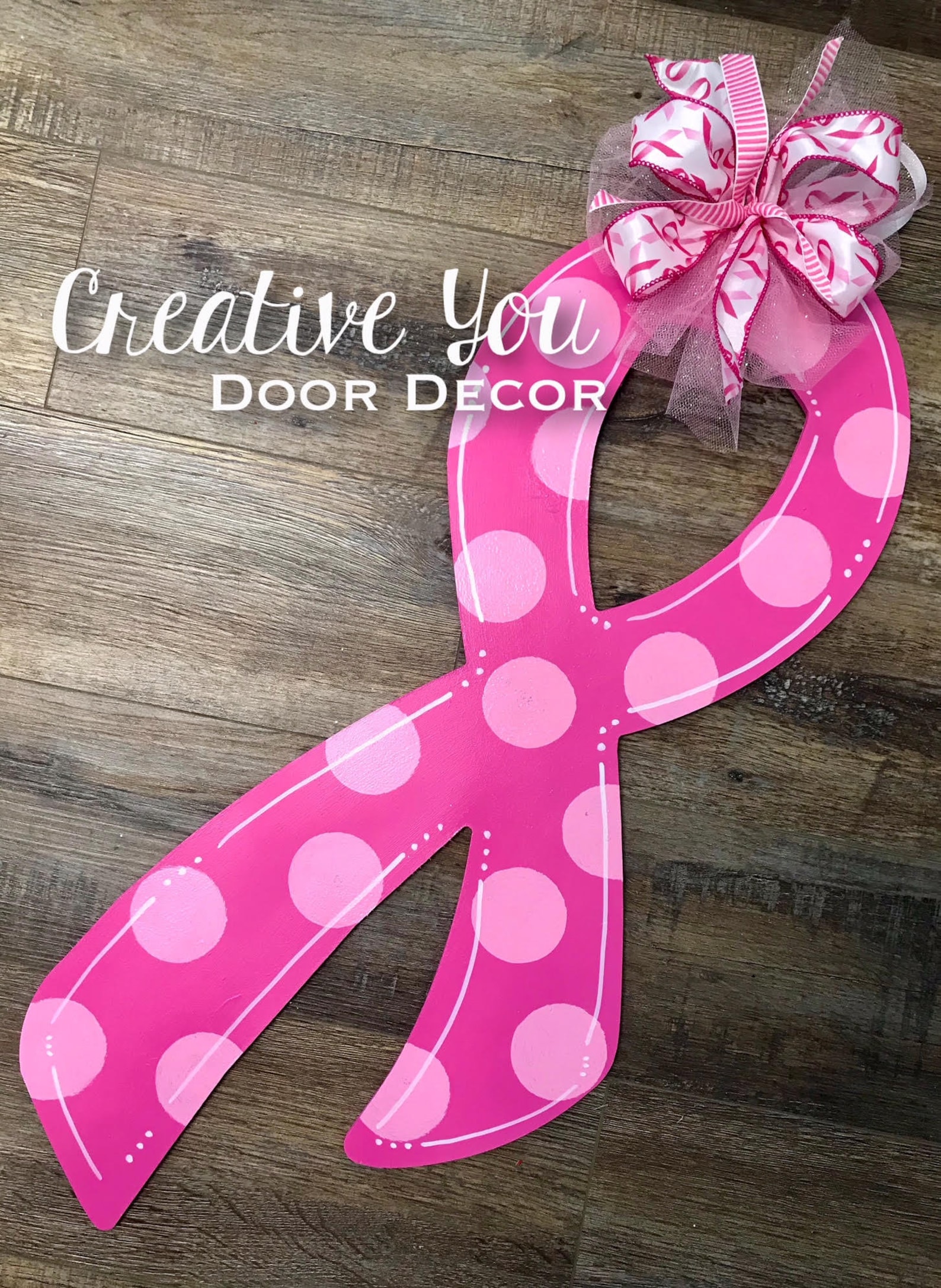 Breast Cancer Awareness - Survivor Ribbon - Door Hanger - Etsy