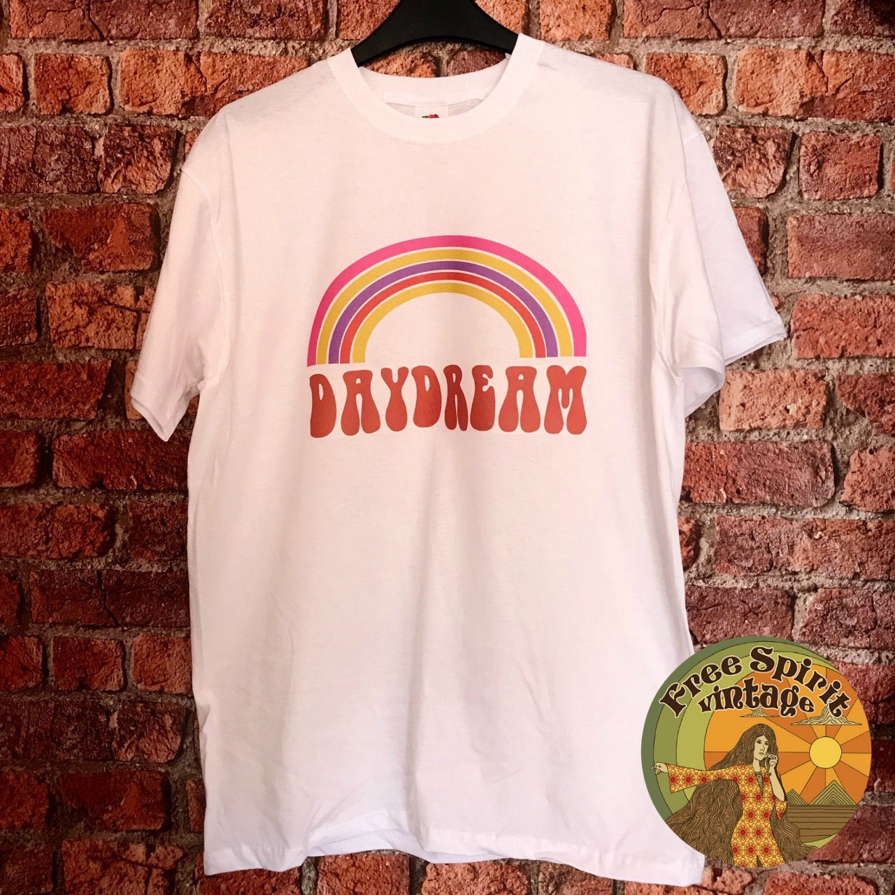 Daydream Rainbow T-shirt 70s60s Retro/vintage Style Boho - Etsy UK
