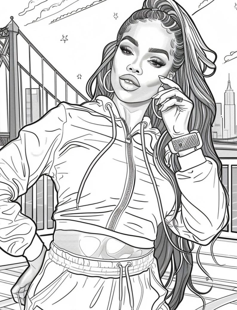 Selfie Queen and the City A Coloring Book Where Every Page is Your