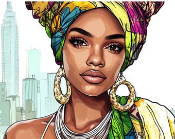 African American Headwrap Coloring Book | Cultural Beauty, Self-Care, Confidence