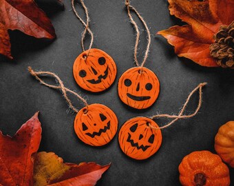 Handmade Jack O' Lantern Ornaments | Halloween, Samhain, Decor