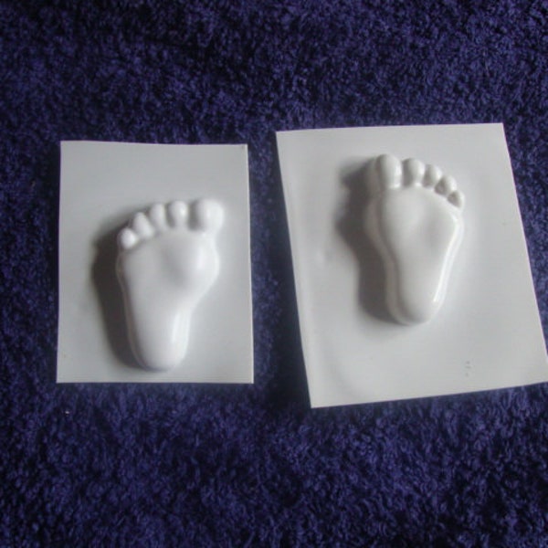 Feet shape, human casting mold, wide, for soap, plaster, concrete and more