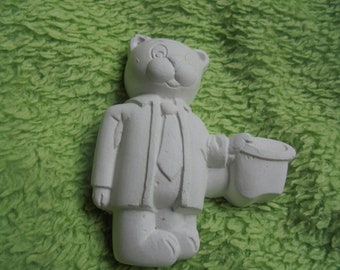 Teddy, avec chapeau, forme pour le savon de coulée, plâtre...