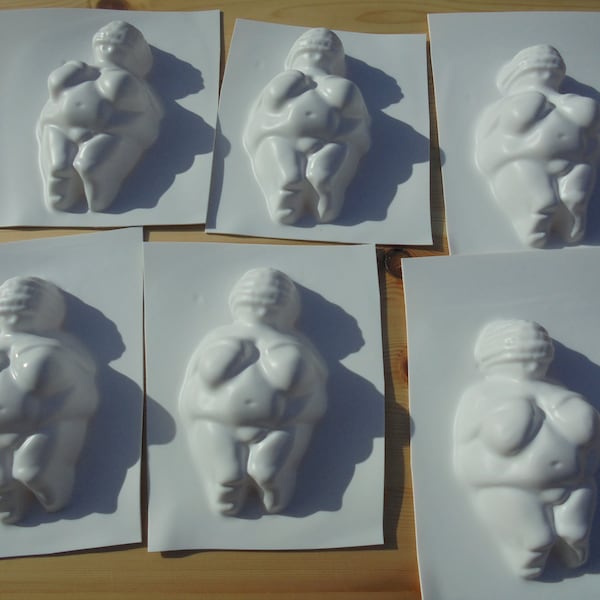 Venus Form, 6 Stück, Venus Giessform,  von Willendorf Form,  für Seife, Schokolade, Gips, Beton...