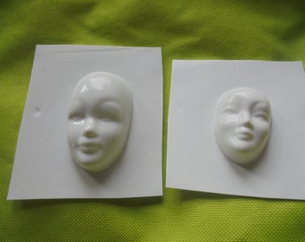 Mask shape, mask casting mold, for soap, plaster, concrete and more