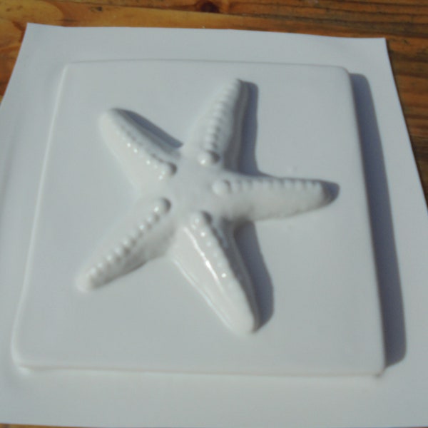 maritime, tile, starfish, mold for pouring soap, plaster, concrete...