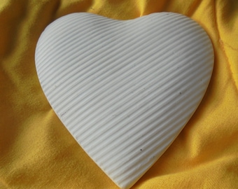 large, fluted, heart, mold for casting soap, plaster...