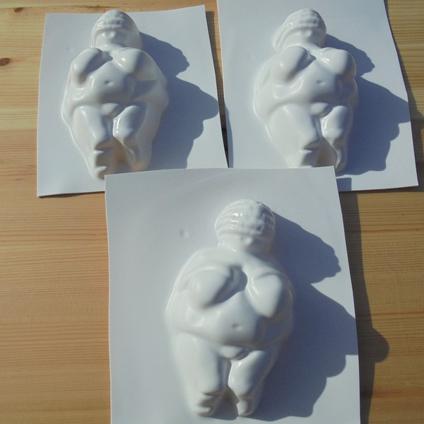 Venus Form, von Willendorf Giessform,  3 Stück, für Seife, Gips, Beton und mehr