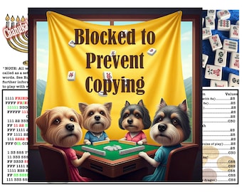 CHANUKAH Mahjong-Karte - ein lustiger DRUCK für zu Hause und zum Spielen