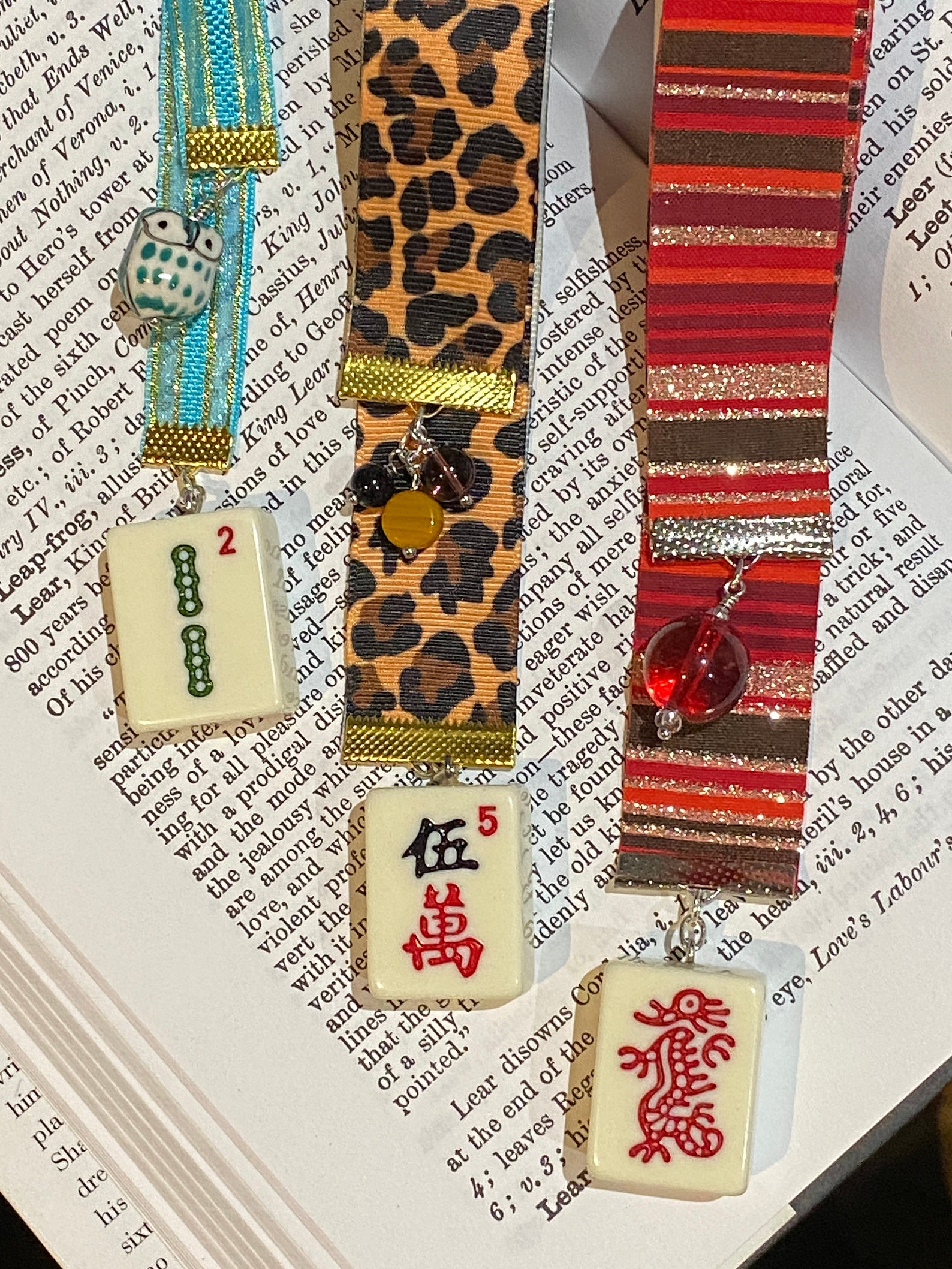 Mahjong Ribbon Bookmarks Choose One or Two or Even All for - Etsy