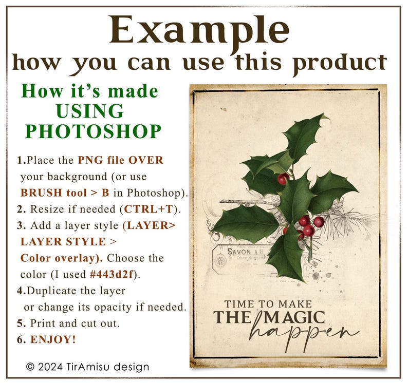 Christmas Digital Clipart & Brush Pack | PNG, Procreate Stamp Brushset ...