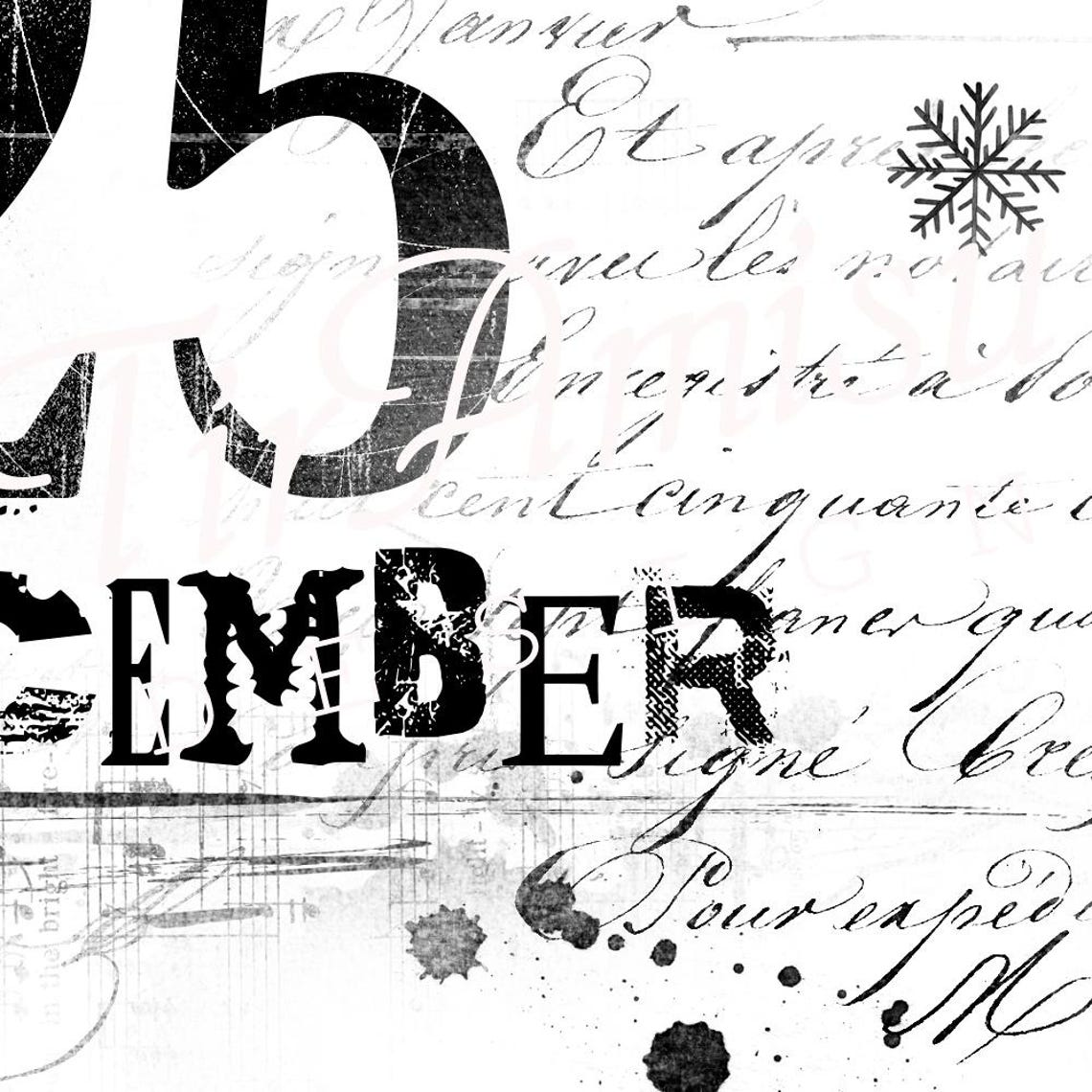 Christmas Digital Clipart & Brush Pack | PNG, Stamp Brushset for ...