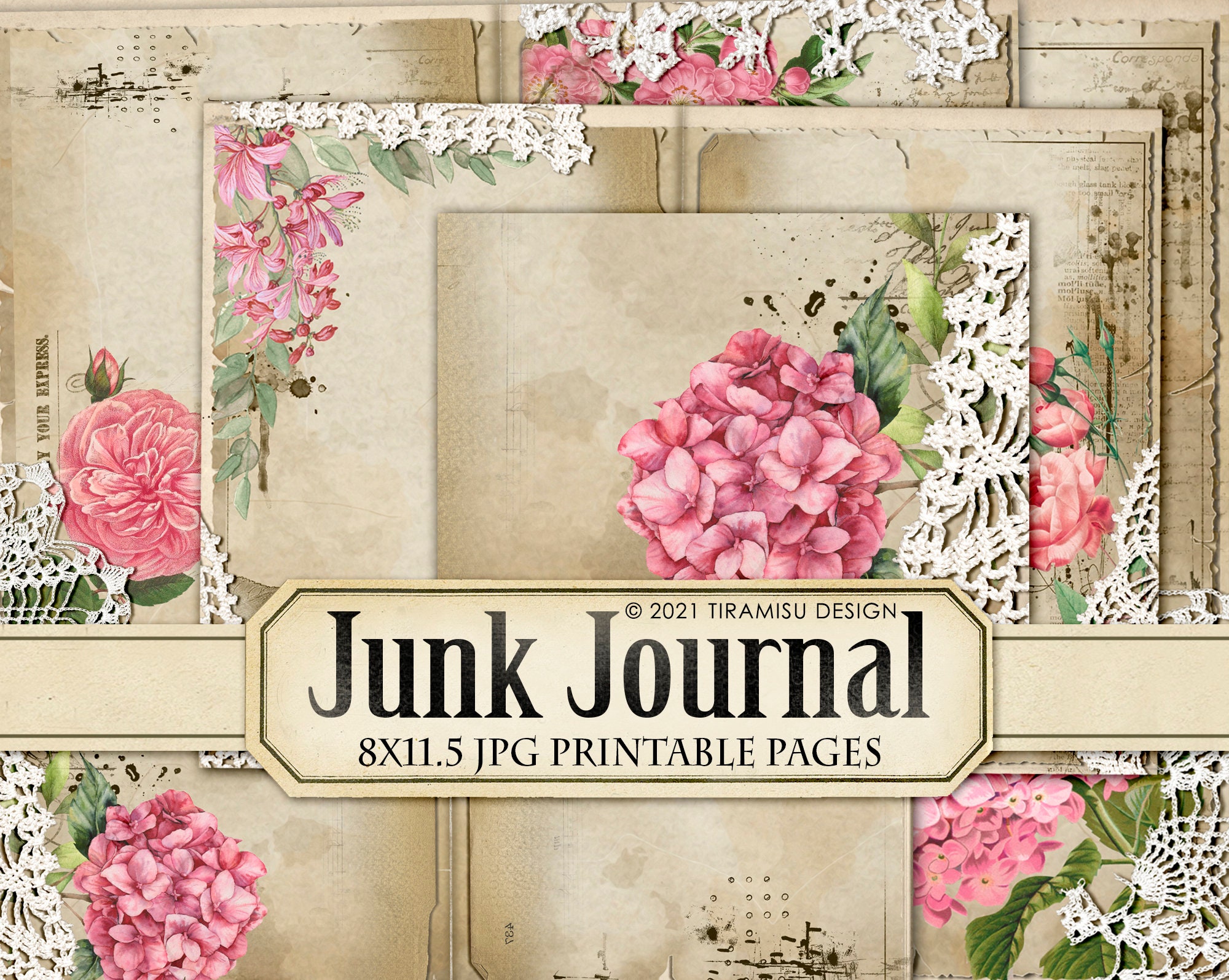 Vintage Junk Journal Pages Vintage Printable Digital Papers - Etsy