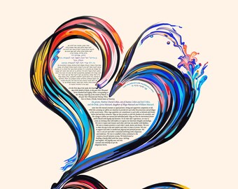 Nava Shoham ~ Infinite Love Ketubah ~ 1800Ketubah.com