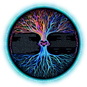 Nava Shoham ~ TREE OF LIFE Eternity Ketubah ~ 1800Ketubah.com