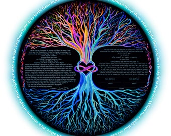 Nava Shoham ~ TREE OF LIFE Eternity Ketubah ~ 1800Ketubah.com