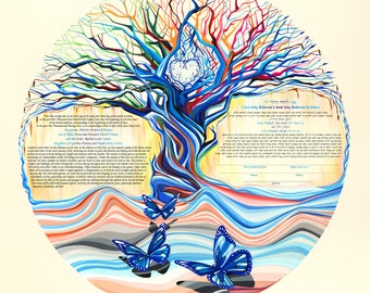 Nava Shoham ~ Tree of Life Dunes ketubah ~ 1800ketubah.com