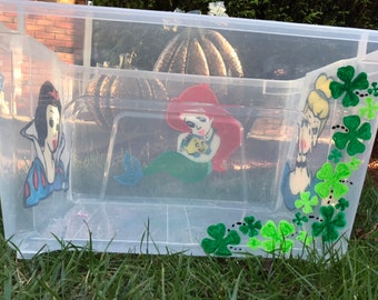 Handpainted Disney Themed Bin