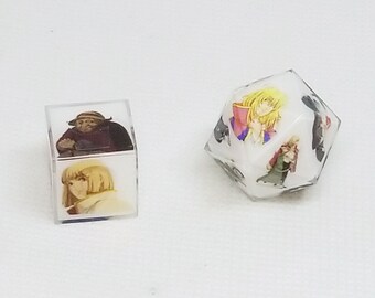 Howl And Sophie Dice Combo. MTG. D20. D6. DnD. Dungeons & Dragons. Anime. RPG. Game. Japan. Die. Dice. Ghibli. Howl. Sophie.