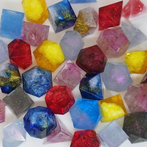 Misfit Dice Set. D&D. 7 dice. Unfinished. Dungeons And Dragons. DnD, D20, Die, DM, Handmade, Resin. Dice