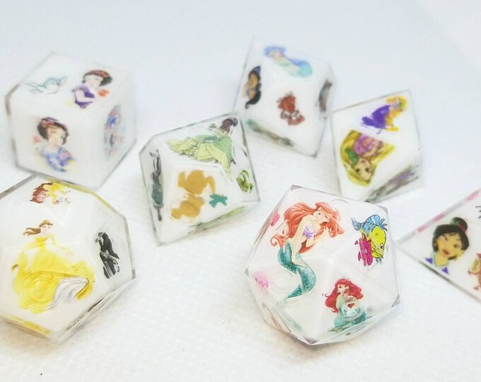Disney Princess Dice. 7 Dice Set. Dungeons &amp; Dragons. Disney. Princess ...