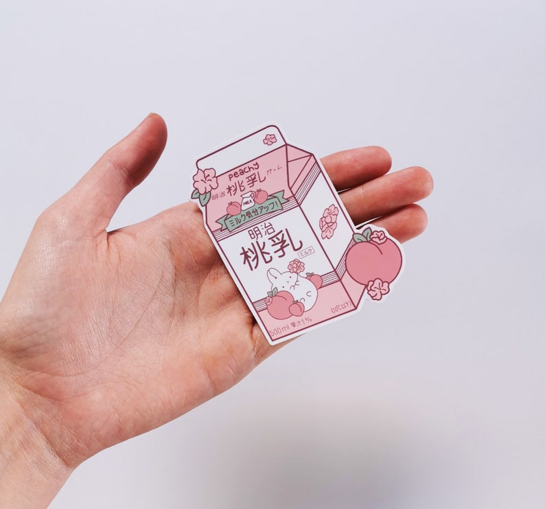 kawaii pastel milk carton decal sticker kawaii milk carton