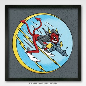 World War II Insignia - 337th Fighter Squadron - 8x8 Print