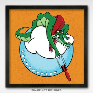 World War II Insignia - 27th Bombardment Squadron - 8x8 Print