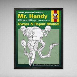 Fallout - Mr. Handy Owner and Repair Manual Cover - 8x10 or 16x20 inches