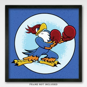 World War II Insignia - Eagle Squadron, R.A.F. - 8x8 Print